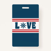 Liefde nautische vormgeving badge (Voorkant)