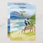 Liefde neemt vlucht bruiloft kaart (Voorkant / Achterkant)