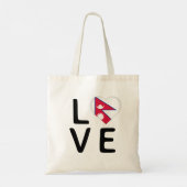 Liefde - Nepal vlag Tote Bag (Achterkant)