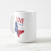 Liefde net zo groot als Texas Koffiemok (Voorkant links)