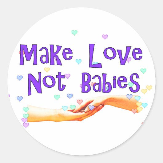 Liefde niet baby's ronde sticker (Voorkant)