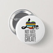 Liefde niet Hate (SWM) Ronde Button (Voorkant /achterkant)