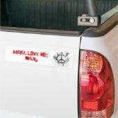liefde niet oorlog bumpersticker (Op Truck)
