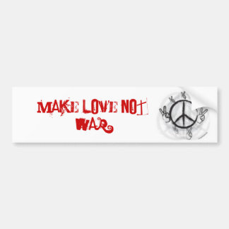 liefde niet oorlog bumpersticker