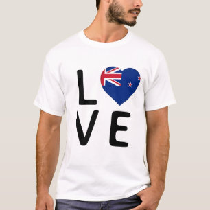 Liefde - Nieuw-Zeelandse vlag T-shirt