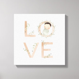 Liefde Nieuwe baby Canvas Afdruk