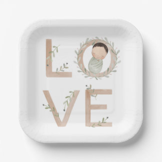Liefde | Nieuwe baby Papieren Bordje
