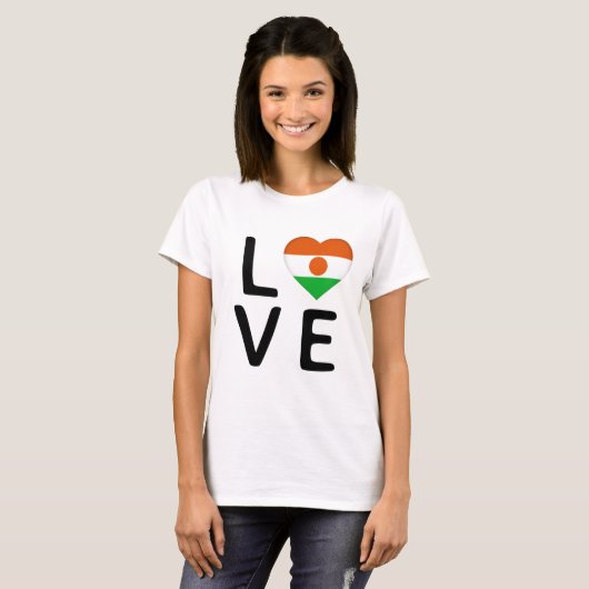 Liefde - Niger Flag T-shirt (Voorkant volledig)