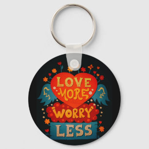 Liefde nog zorgelijker, minder snelle typografie sleutelhanger