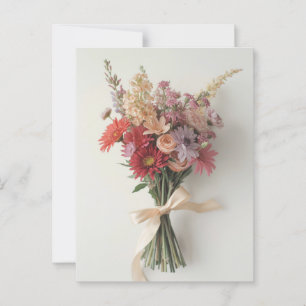 Liefde of vriendschap – Elegant Bloemenboeket Briefkaart