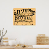  Liefde oldies muziek 4 Poster (Keuken)