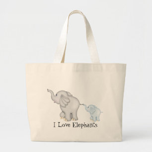 Liefde Olifanten canvas tas