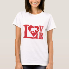 Liefde-olifanten T-shirt
