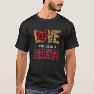 Liefde Om Nana Te Worden Genoemd Rode Gestreepte T-shirt