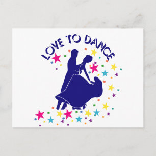 Liefde om te dansen briefkaart