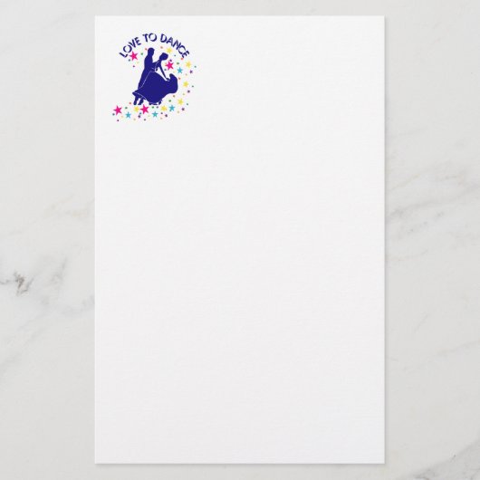 Liefde om te dansen briefpapier (Voorkant)