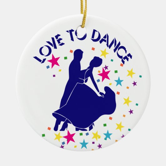 Liefde om te dansen keramisch ornament (Voorkant)