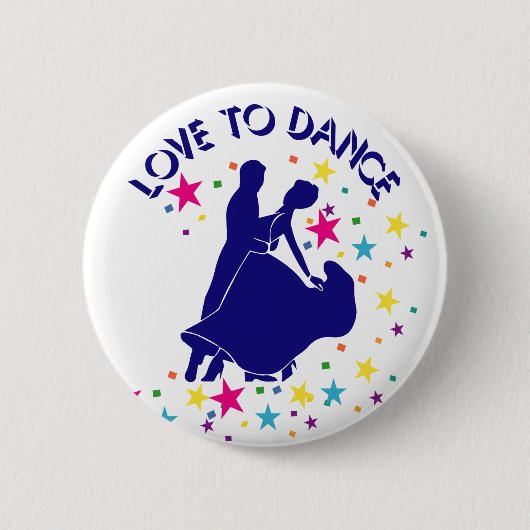 Liefde om te dansen ronde button 5,7 cm (Voorkant)
