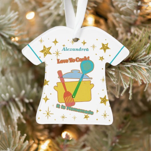 Liefde om te koken Kerstmis gouden sterren Ornament (Boom)