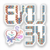 Liefde om te ontwikkelen | Heruitvinden jezelf Sticker (Voorkant)