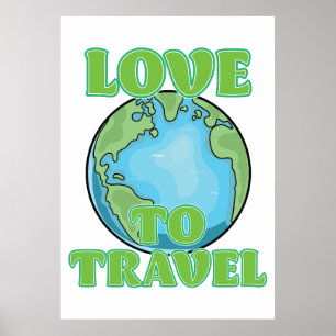 Liefde om te reizen poster
