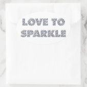 Liefde om te sparen ovale sticker (Tas)