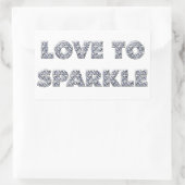 Liefde om te sparen rechthoekige sticker (Tas)