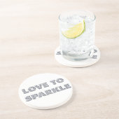 Liefde om te sparen zandsteen onderzetter (Zijkant)