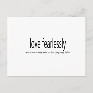 Liefde Onbevreesd gezegde Quote kunst Briefkaart