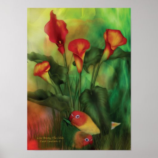 Liefde onder het Poster Lilies/Print (Voorkant)
