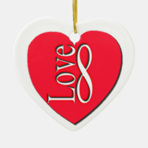 Liefde oneindig, persoonlijk keramisch ornament