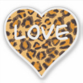 Liefde | Ontwerp van het luipatroon | cheetah Sticker (Voorkant)