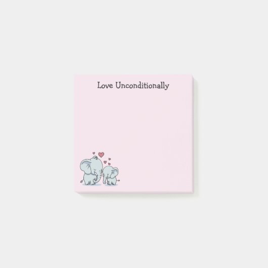 Liefde onvoorwaardelijk olifanten post-it® notes (Voorkant)