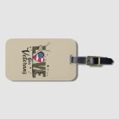 Liefde Onze Veteranen Dag Trotse Militaire Veteraa Bagagelabel (Voorkant (horizontaal))