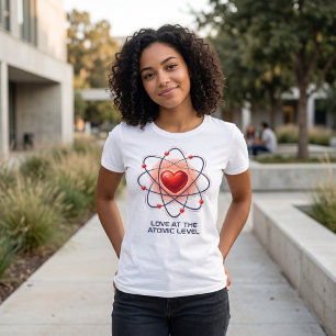 Liefde op Atomair Niveau Wetenschap T-shirt