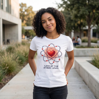 Liefde op Atomair Niveau Wetenschap T-shirt