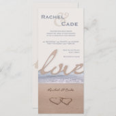 Liefde op de beach Wedding-uitvindingen Kaart (Voorkant / Achterkant)