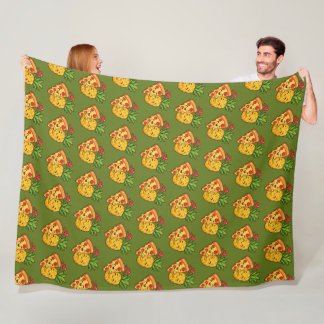 Liefde op de eerste snee - Pizza ontmoet ananas Fleece Deken