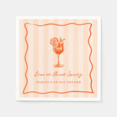 Liefde op de eerste Spritz Bruidsborrel  Servet (Voorkant)