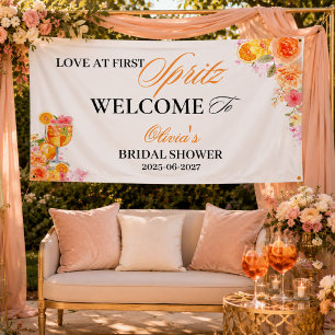 Liefde op de eerste Spritz Bruidsborrel Welkomstba Spandoek
