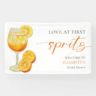 Liefde op de eerste Spritz Bruidsbruiloft Welkom C Spandoek