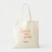 Liefde op de eerste Spritz Bruidsfeest Tote Bag (Voorkant)