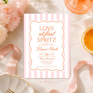 Liefde Op De Eerste Spritz Bruidsuitnodiging Kaart
