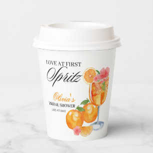 Liefde op de eerste Spritz Bruidsuitnodiging Papieren Bekers