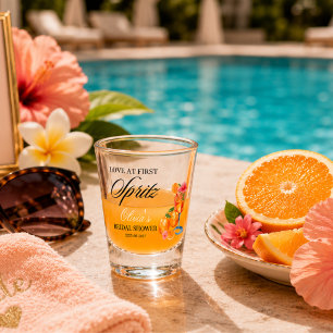 Liefde op de eerste Spritz Bruidsuitnodiging Shot Glas
