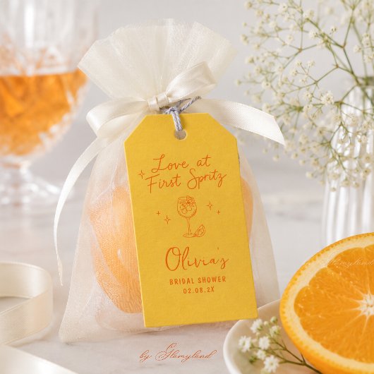 Liefde op de eerste Spritz Cadeaulabel