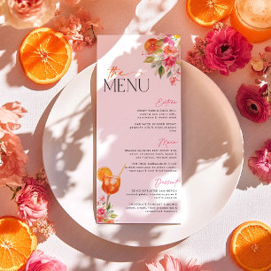 Liefde op de eerste Spritz Citrus Bruiloftsmenu Menu