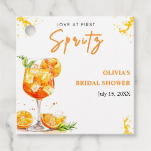 Liefde op de eerste Spritz Cocktail Sinaasappel Br Bedankjes Labels