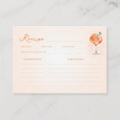 Liefde op de eerste Spritz Deel Recept Bruidsmeisj Informatiekaartje (Voorkant)