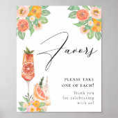 Liefde op de eerste Spritz heldere cocktailcadeaus Poster (Voorkant)